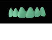 Cod.C5Facing : 10x  wax facings-bridges,  MEDIUM, Tapering ovoid, TOOTH 13-23, compatible with Cod.A5Lingual,TOOTH 13-23 for long-term provisionals preparation